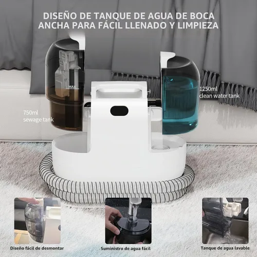 Vista 4 de PUREBEAR 18Kpa Portable HandHeld Carpet Cleaner Machine With Shampooer