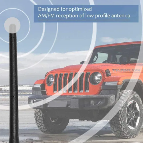 Vista 7 de VOFONO - Antena compatible con Jeep Wrangler Gladiator JL JK JT Unlimited Sport Willys Rubicon Sahara 4xe 2007-2025, antena para radio AM FM