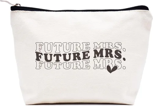 Vista 93 de LIBIHUA Bolsa de maquillaje para mujer, bolsa de cosméticos regalos para ella, bolsa de viaje femenina, Beige, 1 en mi era de Lacrosse Mom