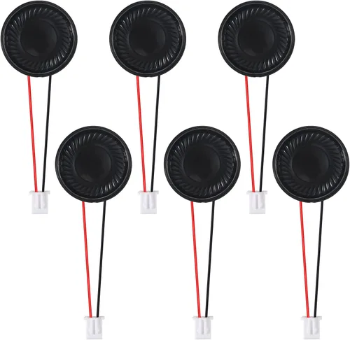 Vista 7 de 6 piezas de altavoces de 8 ohmios 2W, altavoces redondos de 28 mm compatibles con pequeños altavoces de audio, reproductor de MP3, MP4