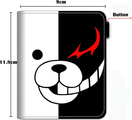 Vista 2 de Gonii Cartera de anime para cosplay, cartera de piel sintética para regalo para mujeres y hombres, bolso de cosplay de anime para fanáticos