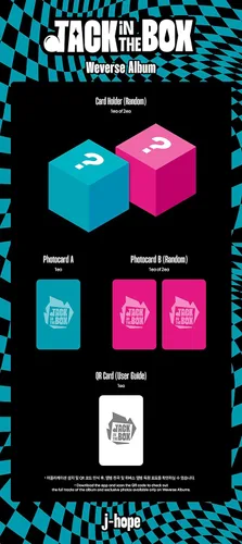 Vista 4 de J-Hope - Jack in The Box [Weverse Ver.] Álbum+WEVERSE SHOP Beneficios limitados de pedido anticipado+eBook BolsVos K-POP (21p), calcomanías 1EA