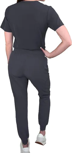 Vista 5 de Green Town Conjunto médico de enfermería GT 4FLEX con cuello en V para mujer