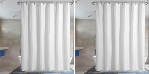 Vista 21 de Barossa Design - Cortina de ducha de tela impermeable para cabina de microfibra de calidad hotelera, 32" de ancho x 72" de alto, lavable a máquina