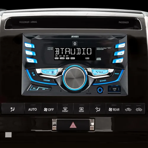 Vista 6 de Jensen MPR420 - Estéreo de coche con Bluetooth doble DIN, radio AM/FM, reproducción USB Llamadas y transmisión de manos libres Bluetooth