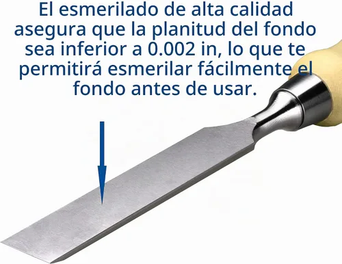 Vista 5 de Juego de 4 cinceles con borde biselado de 1/4 pulgada (6mm), 1/2 pulgada (12mm), 3/4 pulgada (20mm), 1 pulgada (26mm) con mangos de carpintero