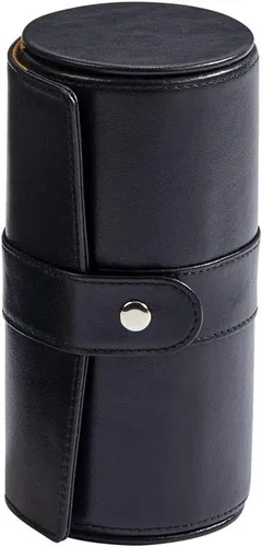 Vista 4 de Creative Gifts FUNDA JLRY redonda de cuero negro 6" X 3