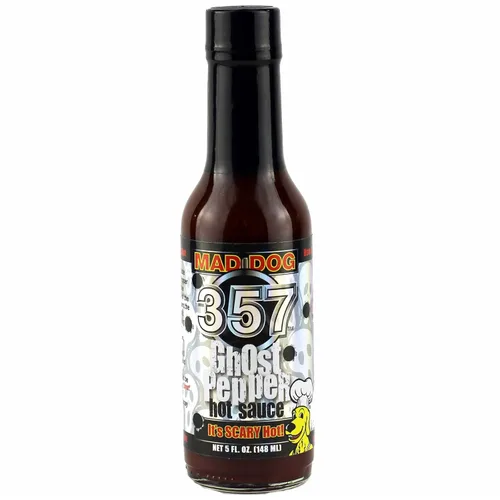 Vista 4 de Mad Dog 357 EXTREME - Juego de regalo de salsa picante con cuatro botellas