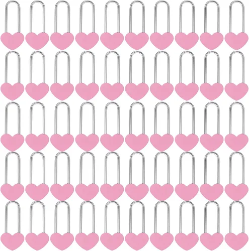 Vista 26 de Candado de amor VeYocilk de 3.5" 50mm en forma de corazón, candado de corazón negro para deseos de amor, ideal para bodas, San Valentín