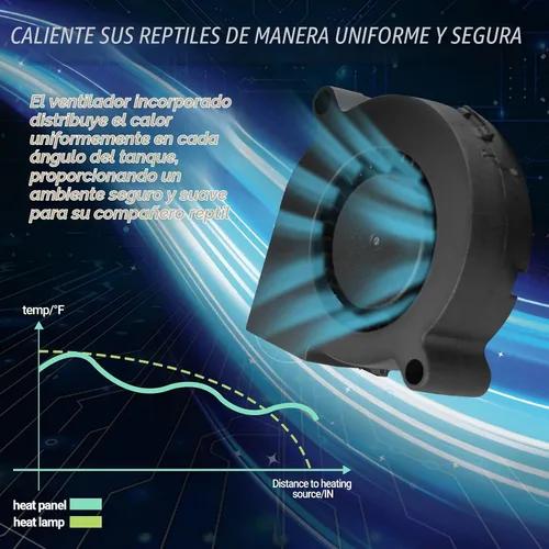 Vista 5 de REPTI ZOO Panel de Calor para Reptiles con Temperatura Ajustable, Placa de Calentamiento para Reptiles, Solución de Calentamiento sin Luz con Rango