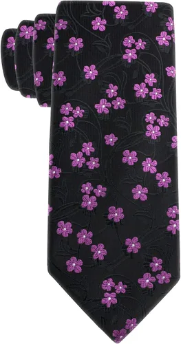 Vista 4 de Scott Allan Collection Corbatas florales para hombre - Corbata de flores tejida jacquard