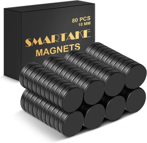 Vista 12 de SMARTAKE 45 piezas de imanes para refrigerador, imanes pequeños redondos de 6x2mm para nevera, imanes de neodimio premium multiusos para oficina