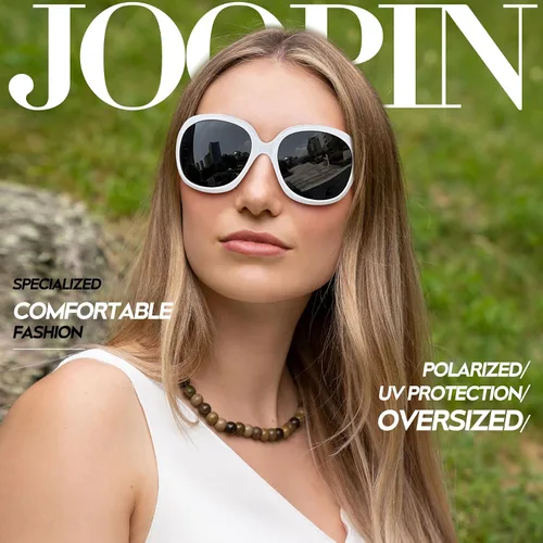 Vista 206 de Joopin Lentes de sol de gran tamaño para mujer, polarizados, grandes, para conducción, protección UV, grandes sombras