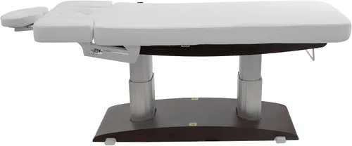 Vista 11 de SKINACT Bale - Mesa de tratamiento de masaje facial eléctrico con 5 motores, iluminación LED, tapicería de PU y base de madera (blanco)