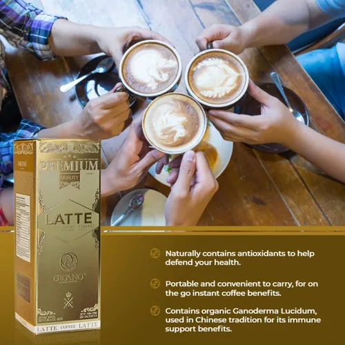Vista 6 de 2 cajas ORGANO Gourmet Cafe Latte, 100% Ganoderma Lucidum certificado (40 bolsitas)