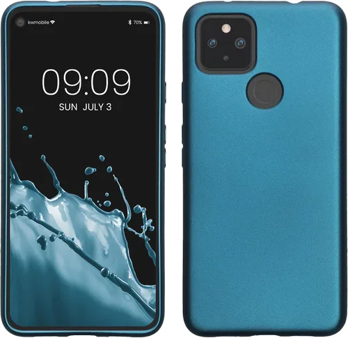Vista 8 de kwmobile Funda compatible con Google Pixel 4a 5G - Funda protectora de silicona TPU suave y delgada - Arctic Night