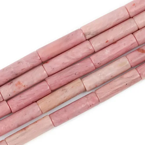 Vista 20 de HAAMIIQII Cuentas de tubo de amazonita natural de 0.512 x 0.157 in, cuentas sueltas de piedra cilíndrica para fabricación de joyas, 15 pulgadas
