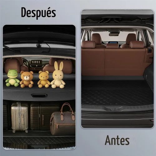Vista 5 de cubierta retráctil para baúl trasero compatible con Toyota RAV4 2013-2018, protector de seguridad, pantalla de privacidad para equipaje