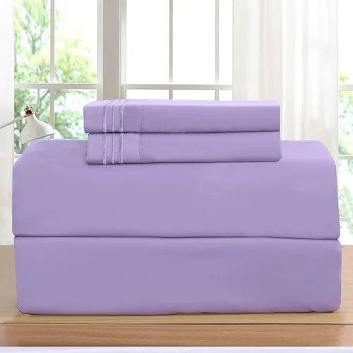 Vista 25 de Elegant Comfort Juego de sábanas de lujo en Amazon 1500 Premier resistente a las arrugas, la decoloración y las manchas, juego de sábanas de 4