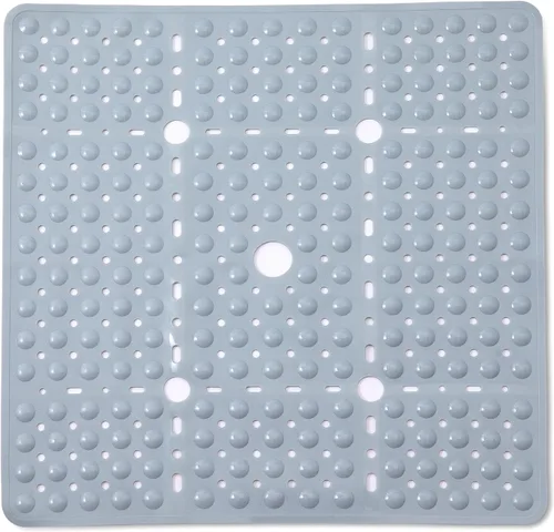 Vista 15 de ENKOSI Alfombrilla grande de 27 x 27 pulgadas cuadrada antideslizante para la ducha Alfombrilla antideslizante para cabina de ducha para personas