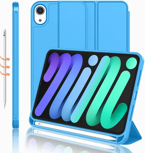 Vista 34 de iMieet Funda para iPad mini 7 2024 (A17 Pro), Funda para iPad mini 6 (8.3 pulgadas, modelo 2021), Funda para iPad mini 7ª/6ª generación con soporte