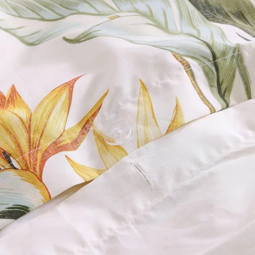 Vista 6 de Tommy Bahama - Juego de funda de edredón tamaño King, ropa de cama de algodón con fundas a juego y cierre de botón, juego de ropa de cama súper