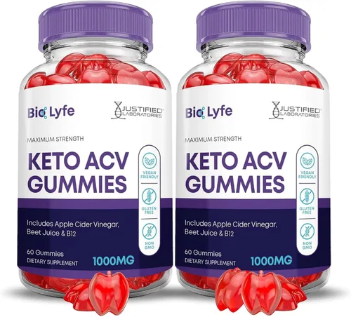 Vista 10 de Justified Laboratories Bio Lyfe Keto ACV Gummies (1000 mg) – 60 unidades, paquete de 3 – Hecho con la madre y vitamina B12 – Sin OMG, veganas, sin