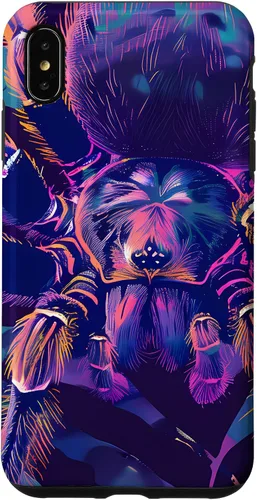 Vista 7 de iPhone 15 Retro Synthwave Tarantula Art Poster Case
