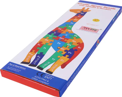 Vista 7 de TOWO Rompecabezas de madera del alfabeto y números, juguete de bloques de letras de jirafa 2-in-1 wooden puzzle with ABC letters and numbers; 41