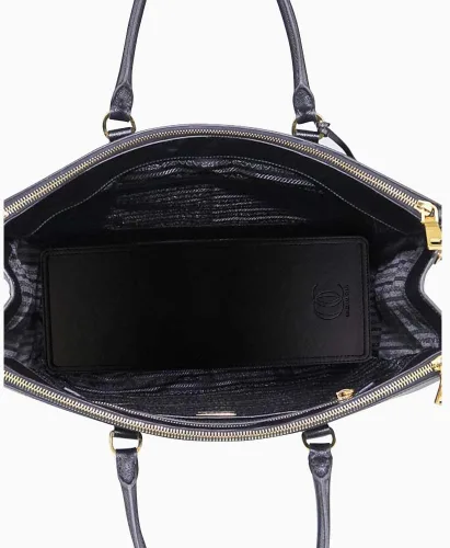 Vista 2 de Vegan Leather Bag Base Shaper in Black Color Compatible for the Designer Bag Saffiano Executive