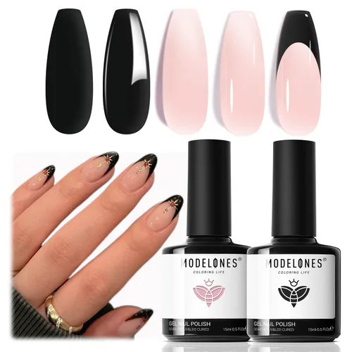 Vista 16 de modelones Juego de Base y Capa Superior para Esmalte de Uñas en Gel, 3 Piezas Base de Goma y Capa Superior de Gel Transparente Brillante y Mate a