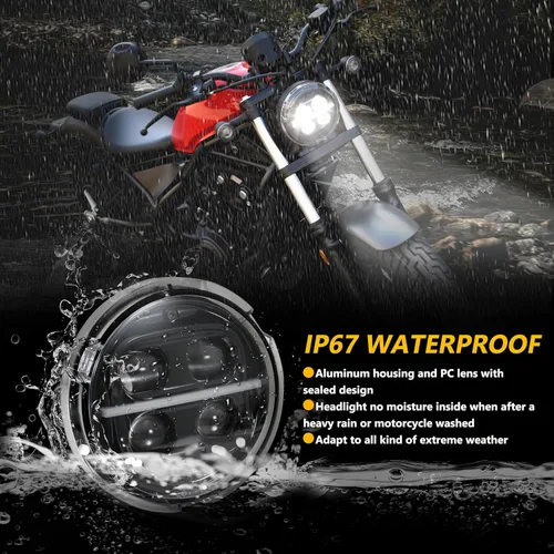 Vista 6 de Conjunto de faros delanteros LED para Rebel CMX500 20-24, faro delantero con luz alta y baja para Honda Rebel CMX500 ABS SE 20-2024 Accesorios