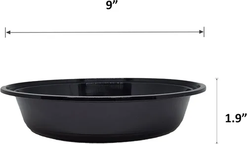 Vista 3 de Recipientes redondos de alimentos de 48 onzas para preparar comidas, aptos para microondas, plástico reutilizable, sin BPA, caja de almuerzo de gran