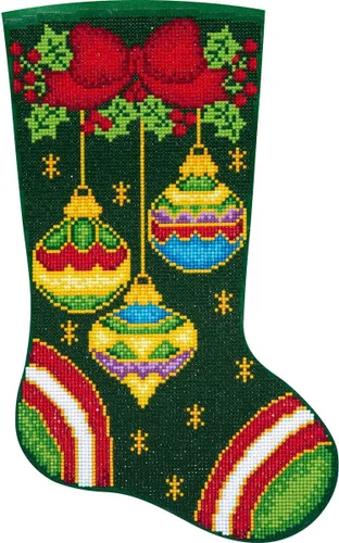 Vista 3 de Bucilla 89317E - Kit de calcetines de Navidad con apliques de fieltro, adornos con joyas, 18 pulgadas