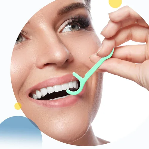Vista 5 de Maxdot 1000 unidades de hilo dental con sabor a menta fresca, a granel, alta dureza, sistema de hilo dental para adultos, familia, viajes, espacios