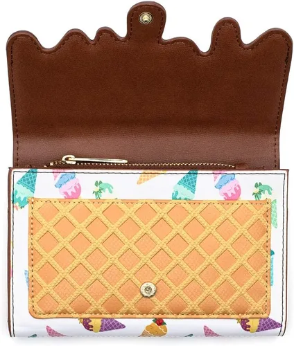 Vista 4 de Loungefly Disney Princesses - Cartera troquelada de helado, Multi, Cartera plegable