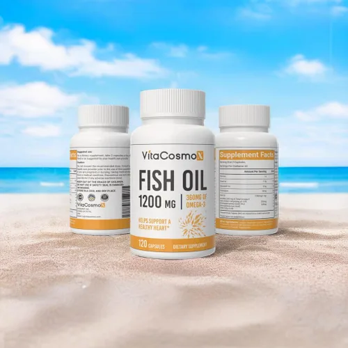 Vista 6 de Aceite de pescado omega-3 de 1560 mg, triple fuerza EPA y DHA, 120 cápsulas blandas, 60 porciones, sin gluten, sin OMG y apto para vegetarianos