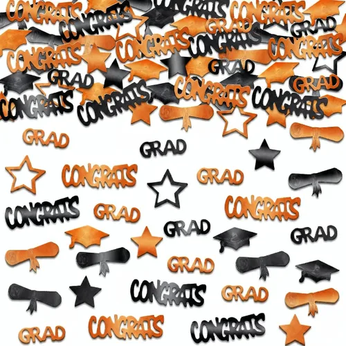 Vista 11 de KatchOn, Confeti de graduación negro brillante 2025 – Paquete de 500 Confeti de graduación 2025 decoraciones Decoraciones de graduación 2025