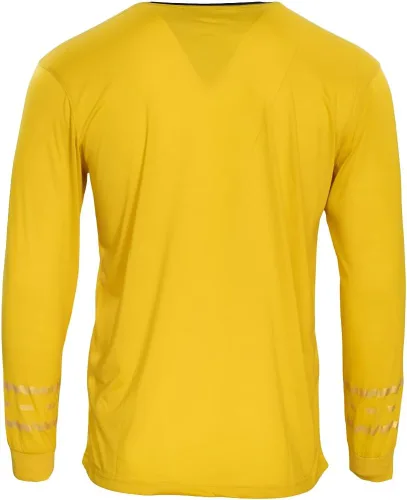 Vista 3 de Star Trek - Camiseta de manga larga para disfraz de Halloween, Capitán Kirk, Ingeniería, Cosplay Amarillo