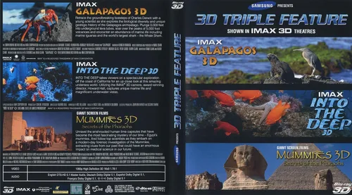 Vista 2 de Samsung IMAX 3D Triple Característica Galapagos Into The Deep Mummies Secrets of The Pharaohs Blu-Ray Player