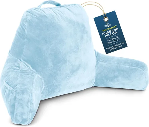 Vista 25 de Almohada Husband Mediana Negra, Respaldo para Niños, Adolescentes, Adultos Pequeños – Almohada de Lectura con Brazos, Altura Ajustable, Espuma