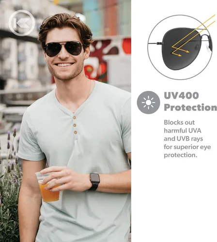 Vista 3 de Knockaround Mile Highs - Gafas de sol polarizadas con protección UV400 completa y lentes resistentes a los impactos