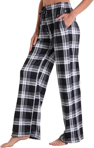 Vista 2 de X-Image Pantalones de pijama casuales cómodos para mujer con bolsillos y cordón