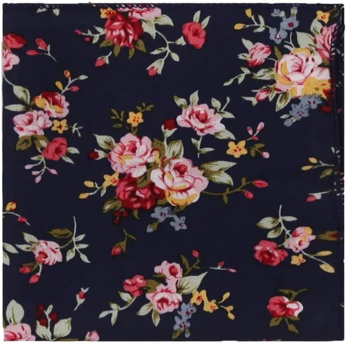 Vista 7 de Dan Smith Pajaritas de algodón para hombre de 25.6 pulgadas, tamaño de cuello, con clip, ajustable, floral, juego de pañuelo