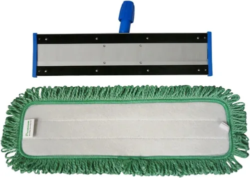 Vista 5 de Real Clean Trapeador profesional de microfibra comercial de 18 pulgadas con tres almohadillas de microfibra prémium de 18 pulgadas y 2 toallas