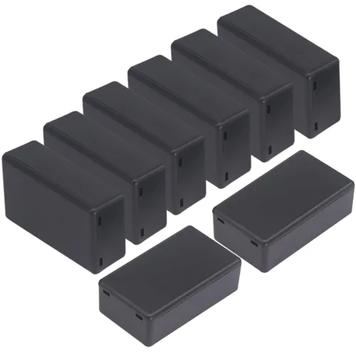 Vista 12 de Zulkit 12 cajas de proyecto de plástico ABS para proyectos eléctricos, caja de conexiones de energía, color negro, 1.97 x 1.10 x 0.59 pulgadas 12