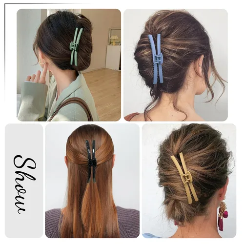 Vista 2 de Hold Everything Pinzas para el cabello perfectas para cabello grueso y fino, lacio, ondulado y rizado, clip fuerte antideslizante, 7