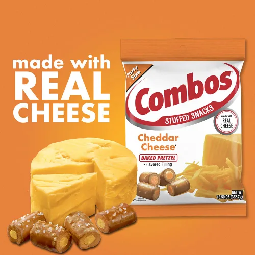 Vista 5 de Combos Bocadillos de pretzel horneados con queso cheddar, 13.5 onzas, bolsa, 13.5 onzas