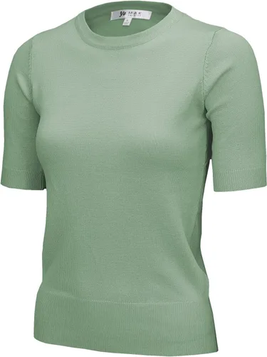 Vista 14 de YEMAK Suéter de Punto Top para Mujer – Media Manga Cuello Redondo Básico Casual Ajuste Clásico Ligero de Punto Suave Pullover Tee
