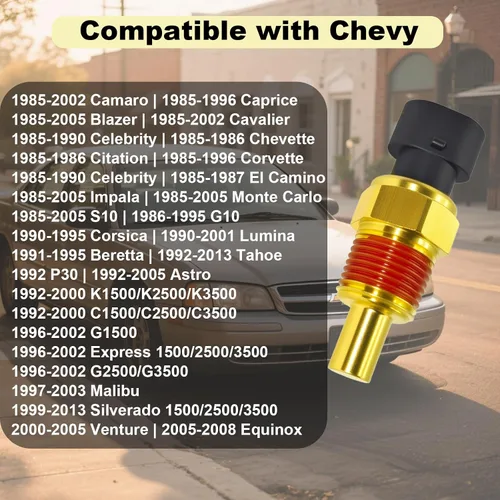 Vista 3 de Sensor de temperatura del refrigerante del motor 213-928, TS10075 15326386 5S1018 Sensor de temperatura del refrigerante, compatible con Chevy GMC